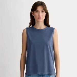 Everlane Large boyfriend tank in essential cotton in navy
